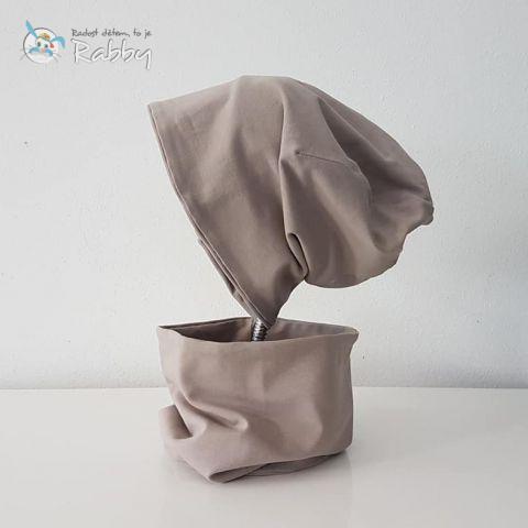 Set homeless čepice a nákrčníku capucino vel. 47-50