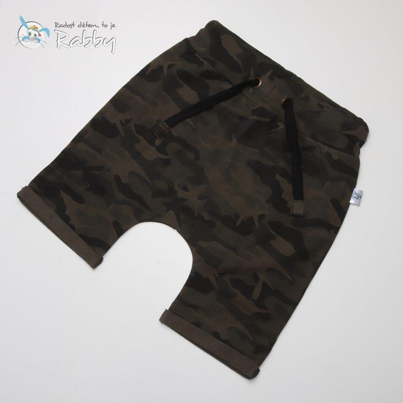Baggy kraťasy zelený maskáč vel. 92/98