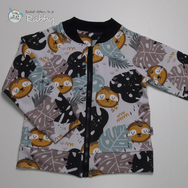 Bomber mikina na zip lenochod vel. 104