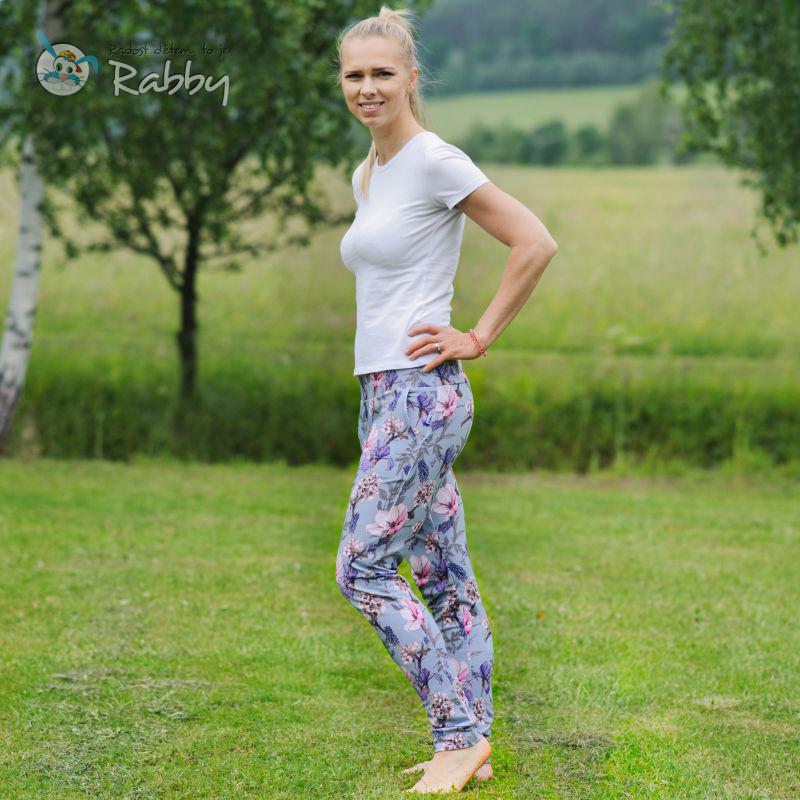 Dámské tepláky kosatce s kapsami vel. 36