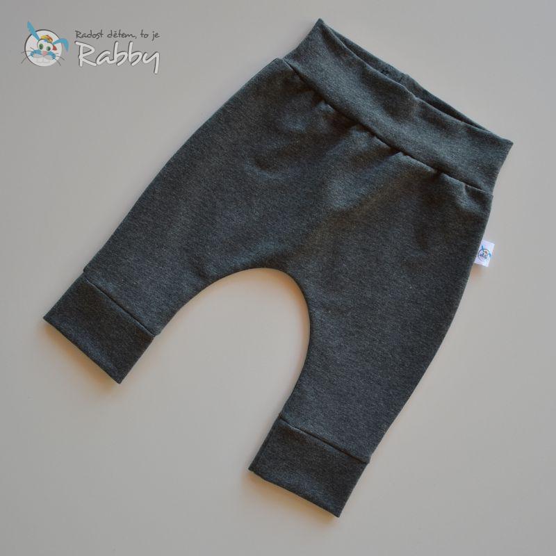 Baggy tepláčky tmavě šedý melír vel. 56/62