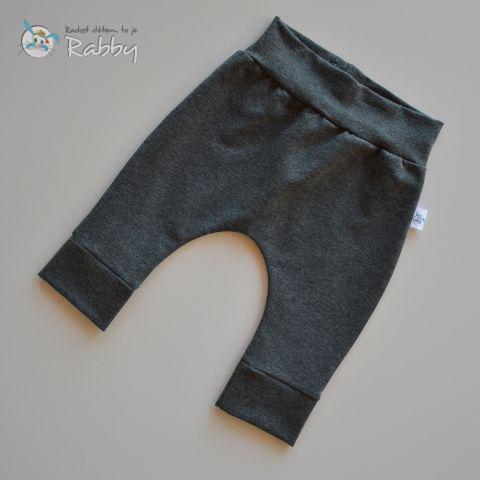 Baggy tepláčky tmavě šedý melír vel. 56/62