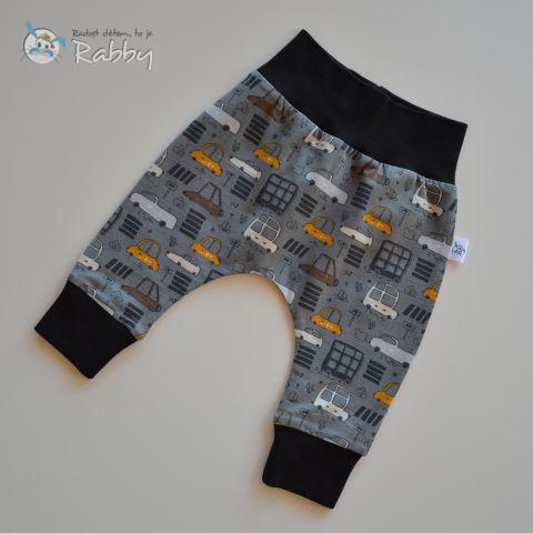 Baggy tepláčky autíčka na šedé vel. 56/62