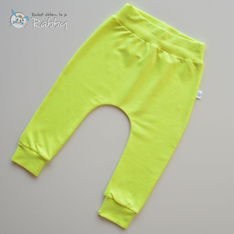 Baggy tepláčky žlutý neon vel. 116