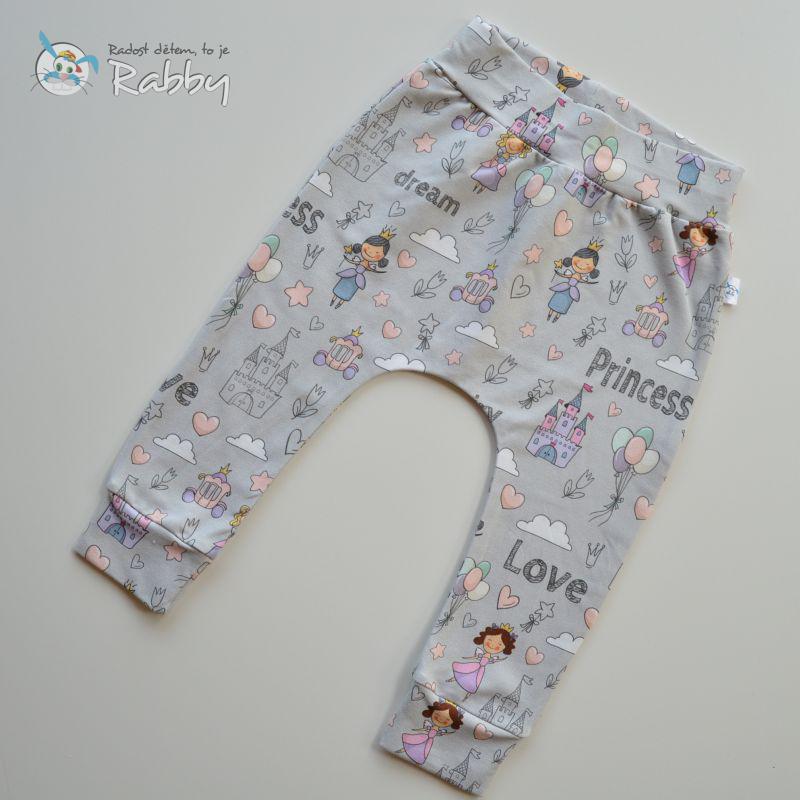 Baggy tepláčky princezny na šedé vel. 92