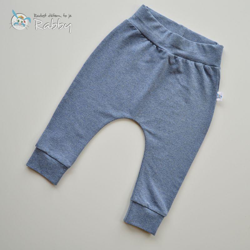 Baggy tepláčky sv. modré melé vel. 86