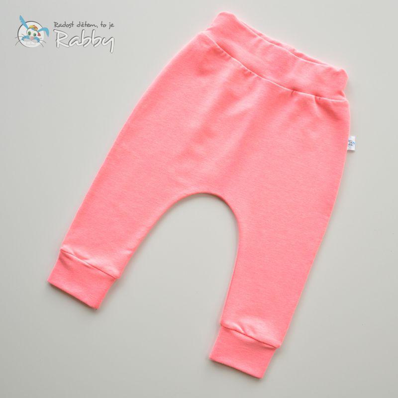 Baggy tepláčky neon růžová vel. 86