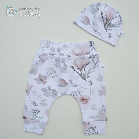 Mimi set baggy + čepička magnolie vel. 56/62