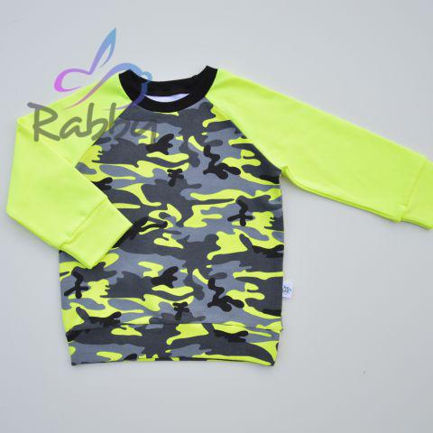 Mikina basic žlutý neon maskáč vel. 92
