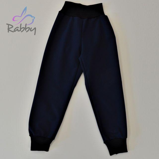 Softshellové kalhoty modré - klasický střih vel. 104
