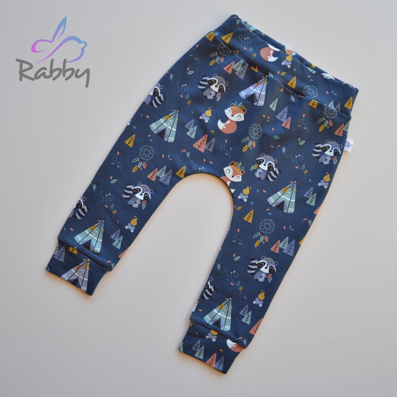 Baggy tepláčky zvířátka na modré vel. 68
