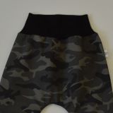 Softshellové kalhoty zelený maskáč - baggy střih vel. 104