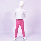 Zateplené elastické softshellové legíny růžový melír vel. 116