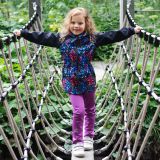 Zateplené elastické softshellové legíny fialové vel.  98