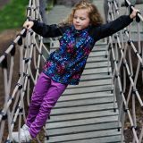 Zateplené elastické softshellové legíny fialové vel. 110