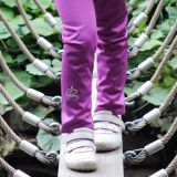 Zateplené elastické softshellové legíny fialové vel. 110