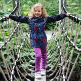 Zateplené elastické softshellové legíny fialové vel. 116