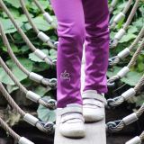 Zateplené elastické softshellové legíny fialové vel. 134