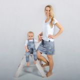 Rostoucí laclové kalhoty jeans šedá vel. 68