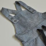 Rostoucí laclové kalhoty jeans šedá vel.  56/62