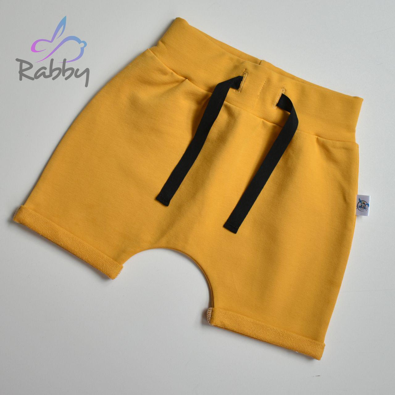 Baggy kraťasy hořčice vel. 98/104
