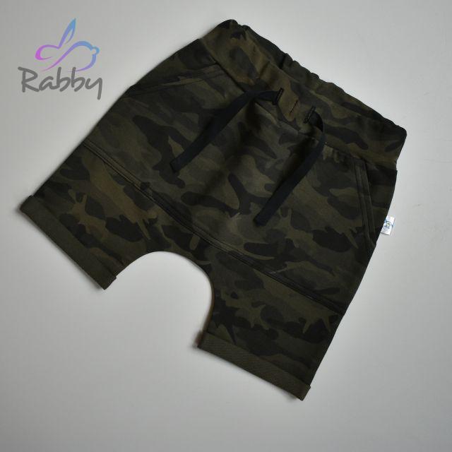 Baggy kraťasy maskáč s kapsou vel. 98/104