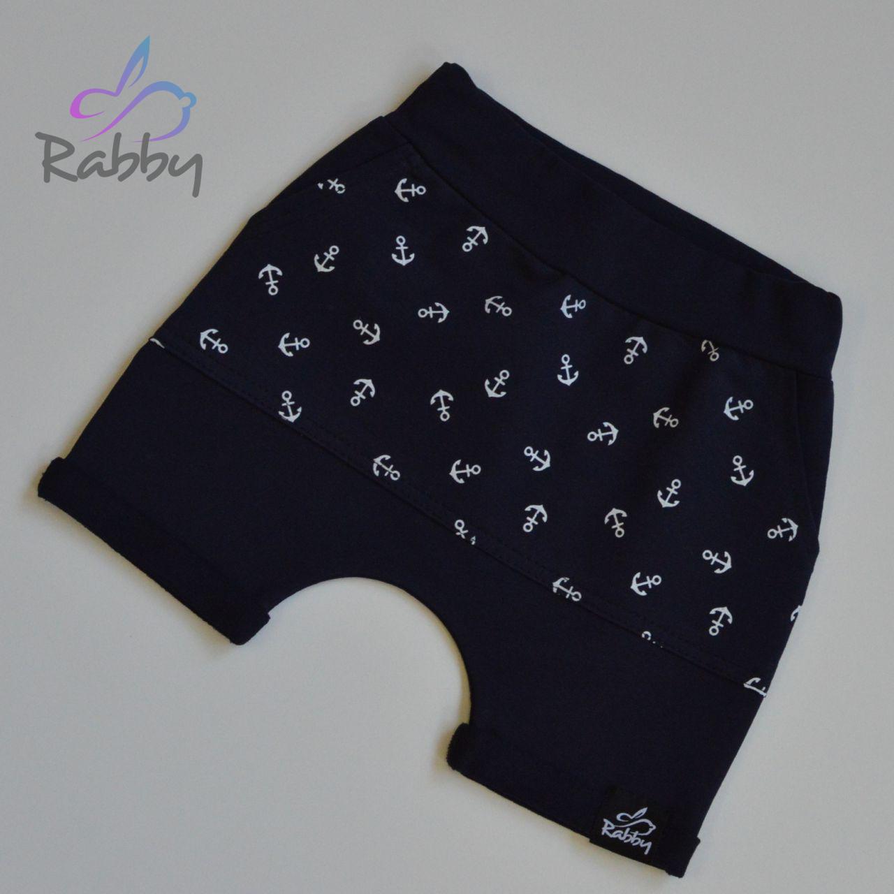 Baggy kraťasy tmavě modré s kapsou z kotev vel.  56/62