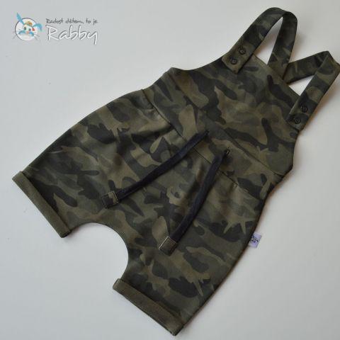 Rostoucí laclové kraťasy maskáč vel. 98