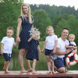 Šaty řasené kotvy vel. 104