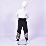 Zimní softshellové kalhoty černé s přestřižením stavební stroje - klasický střih vel.  92