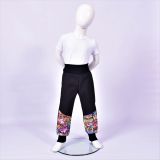 Zimní softshellové kalhoty černé s přestřižením graffiti - klasický střih vel. 128