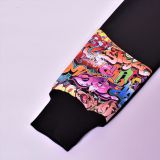 Zimní softshellové kalhoty černé s přestřižením graffiti - klasický střih vel. 134