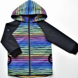 Softshellová bunda barevné pruhy vel. 128