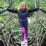 Zateplené elastické softshellové legíny fialové vel. 128