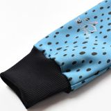 Zimní softshellové kalhoty skvrnky na modré - baggy střih vel.  80