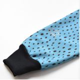 Zimní softshellové kalhoty skvrnky na modré - klasický střih vel. 104