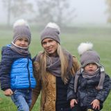 Dámská šála kakao pletenina