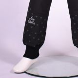 Zimní softshellové kalhoty černé s přestřižením reflexní srdíčka - klasický střih vel. 134