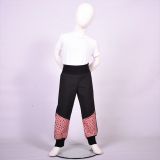 Zimní softshellové kalhoty černé s přestřižením skvrnky na růžové - klasický střih vel. 104