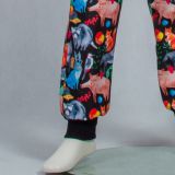 Jarní softshellové kalhoty zvířátka z lesa - klasický střih vel. 140