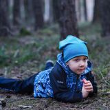 Jarní softshellová bunda bagry na modré vel. 110