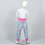 Jarní softshellové kalhoty květy na mintu - klasický střih vel.  98