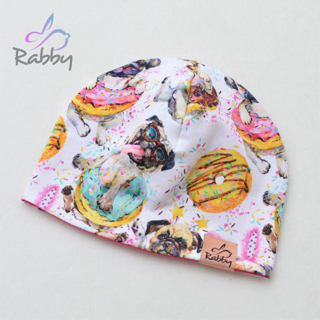 Klasická čepice mopsíci vel. 40 (obvod hlavy 39-42 cm)