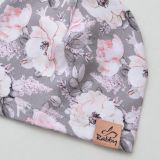 Jednovrstvá klasická čepice šedé růže vel. 40 (obvod hlavy 39-42 cm)