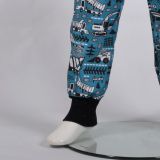 Jarní softshellové kalhoty bagry na modré - klasický střih vel. 110