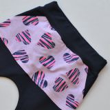 Baggy tepláčky modré s kapsou srdíčka na světle růžové vel. 86