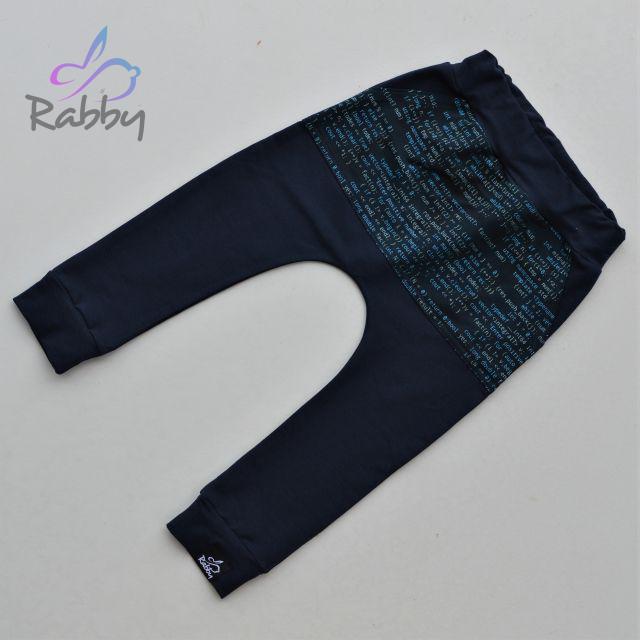 Baggy tepláčky modré s kapsou ajťák vel. 110