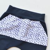 Baggy tepláčky modré s kapsou borůvky vel. 80