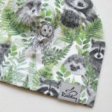 Jednovrstvá klasická čepice lesní zvířátka vel. 44 (obvod hlavy 43-46 cm)