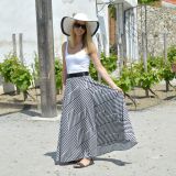 Dámská sukně dlouhá černobílá elegance vel. M